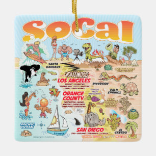 SoCal Square Keramikornament