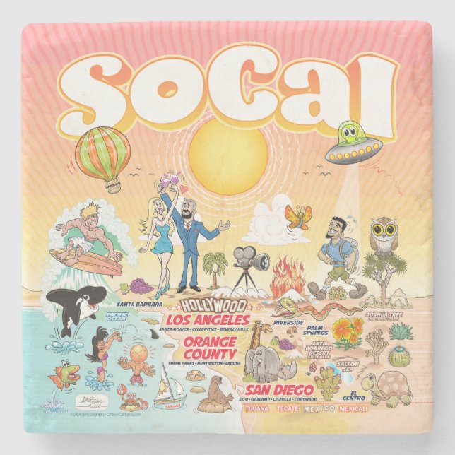 SoCal Steinuntersetzer (Vorderseite)