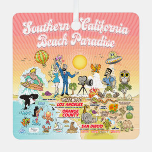 SoCal-Strandparadies Ornament Aus Metall