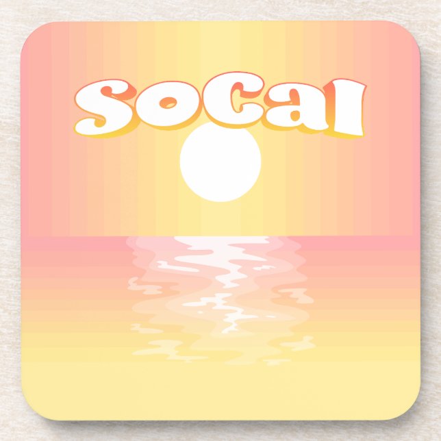 SoCal Sunset Getränkeuntersetzer (Vorderseite)