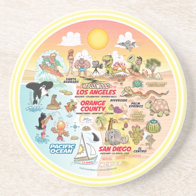 SoCal Sunset Getränkeuntersetzer (Vorne)