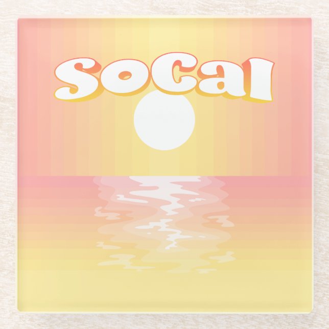 SoCal Sunset Glasuntersetzer (Vorderseite)