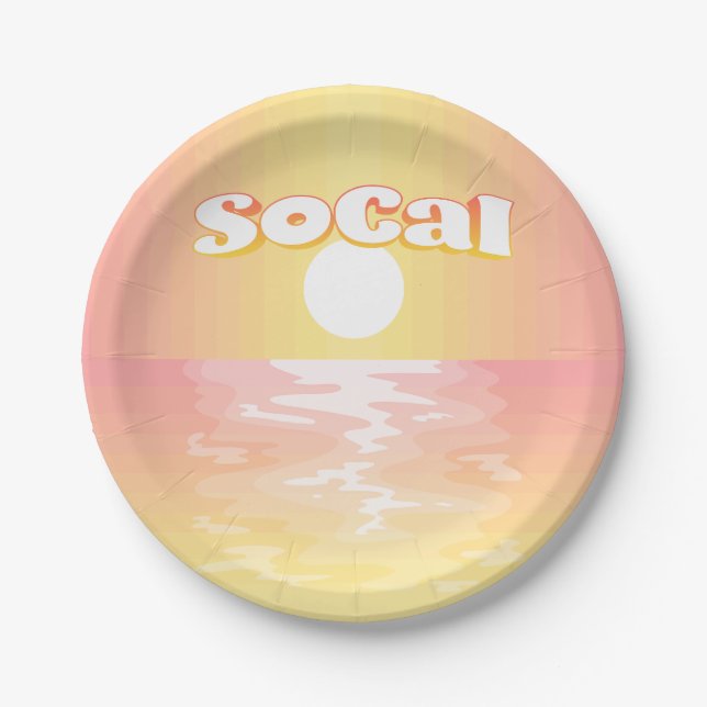 SoCal Sunset Pappteller (Vorderseite)