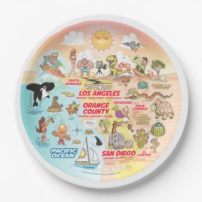 SoCal Sunset Plate Pappteller (Vorderseite)
