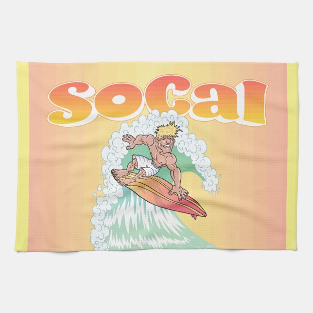 SoCal Surfer Geschirrtuch (Horizontal)