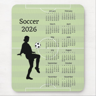 Soccer 2026 Calendar Mousepad