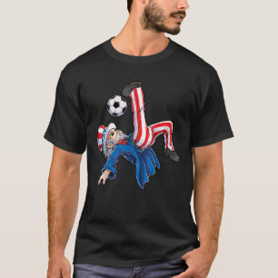 Soccer 4. Juli Kids Boys Onkel Sam American F T-Shirt