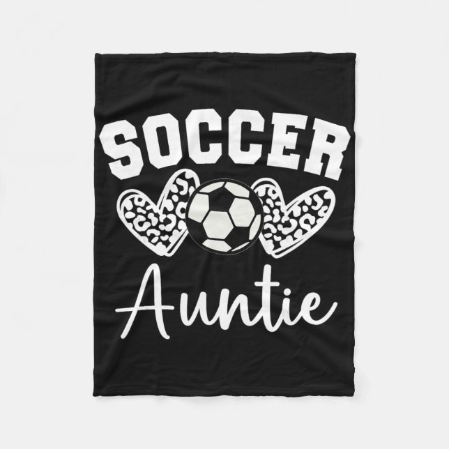 Soccer Auntie Matching Family Soccer  Fleecedecke (Vorderseite)