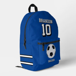 soccer backpacks blue personalized player gol bedruckter rucksack