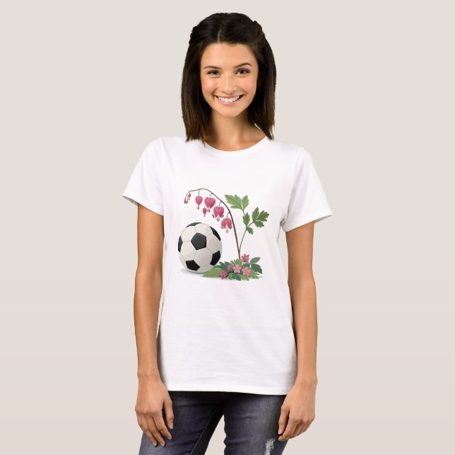Soccer Ball and Bleeding Heart T-Shirt (Vorne ganz)