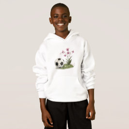 Soccer Ball and Orchidaceae Hoodie