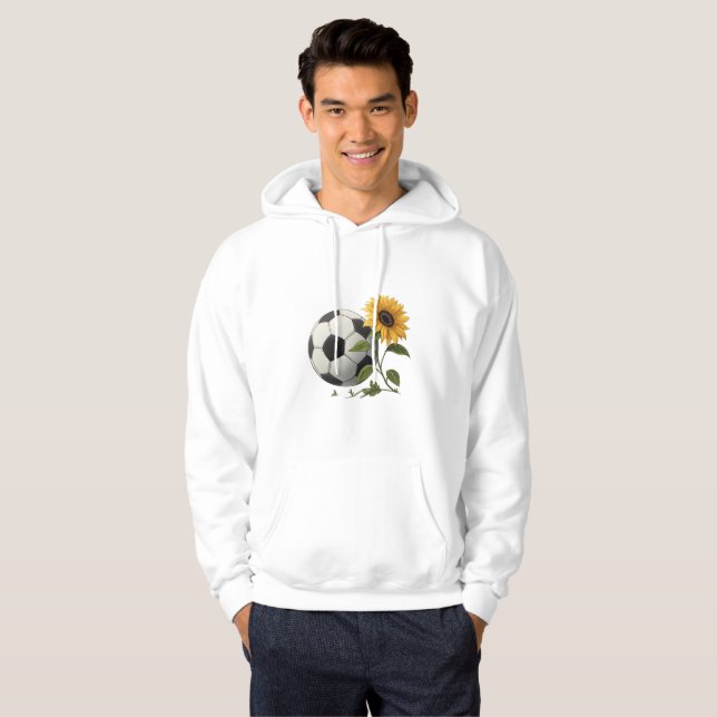 Soccer ball and sunflower hoodie (Vorne ganz)