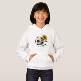 Soccer ball and sunflower hoodie