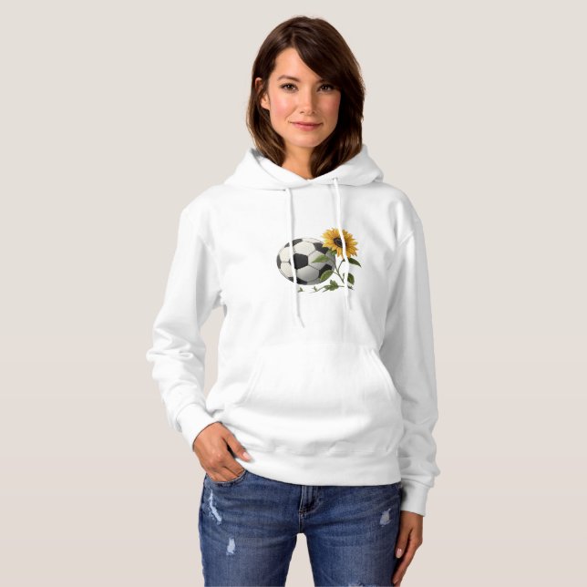 Soccer ball and sunflower hoodie (Vorne ganz)