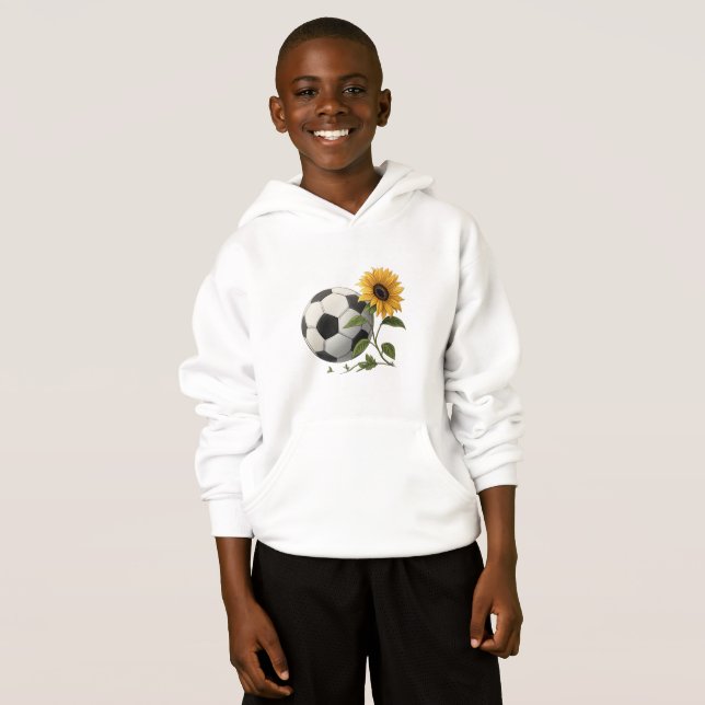 Soccer ball and sunflower hoodie (Vorne ganz)