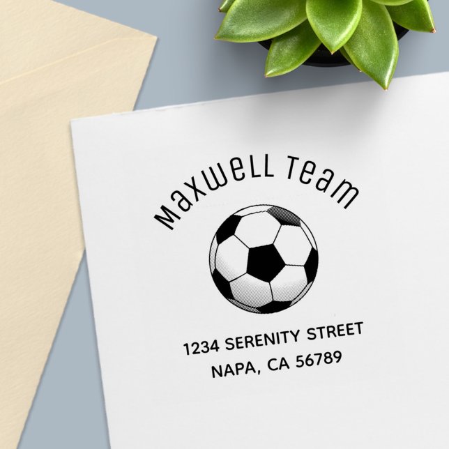 Soccer Ball Arch Family Address Permastempel (Von Creator hochgeladen)
