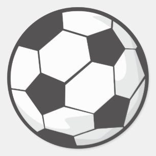 Soccer Ball Cartoon Runder Aufkleber