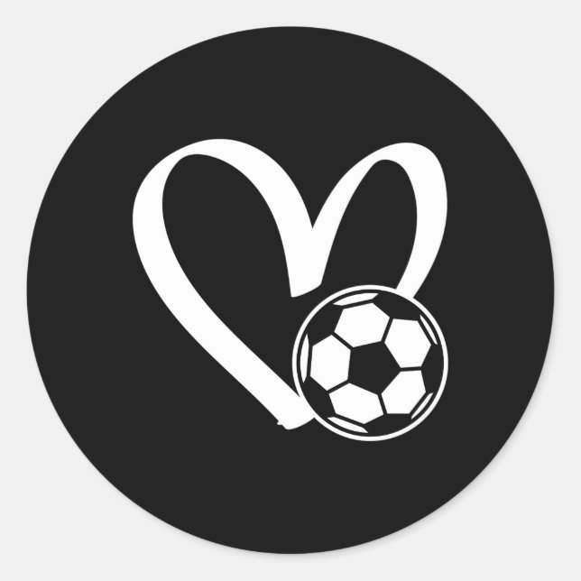 Soccer Ball He Runder Aufkleber (Vorderseite)