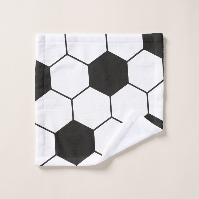Soccer Ball Inspired Pattern Geometric Print  Waschlappen (Waschlappen)
