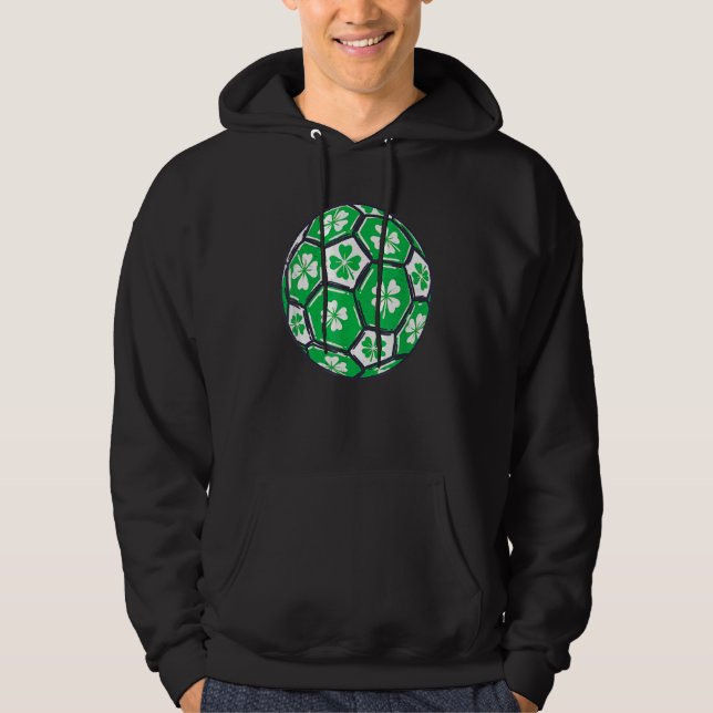 Soccer Ball Ireland Shamrock Irish St Patricks Day Hoodie (Vorderseite)