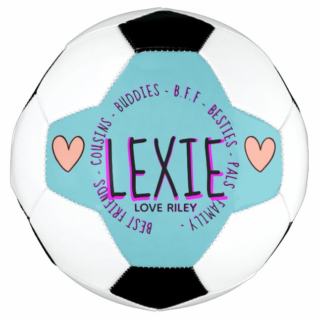 Soccer Ball LExie aquamarin rosa (Vorderseite)