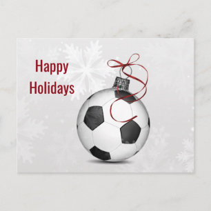 SOCCER BALL ORNAMENT FEIERTAGSPOSTKARTE
