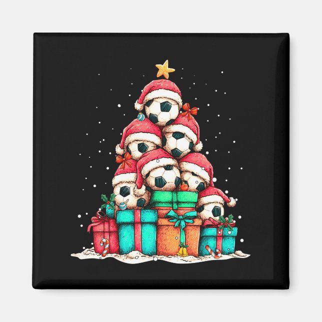 Soccer Ball Player Le Christmas Tree Xmas Long Sle Magnet (Vorne)