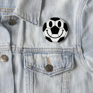Soccer Ball Smile Face Button