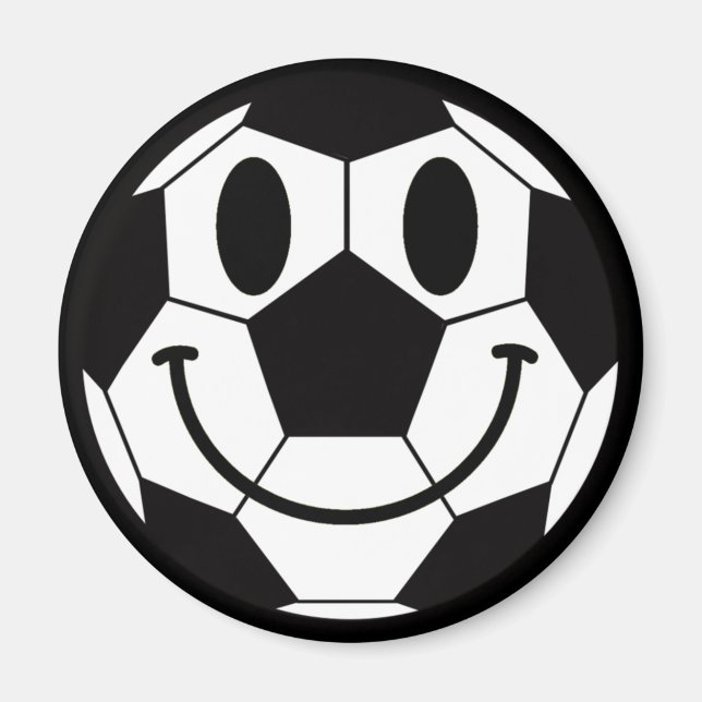 Soccer Ball Smile Face Magnet (Vorne)