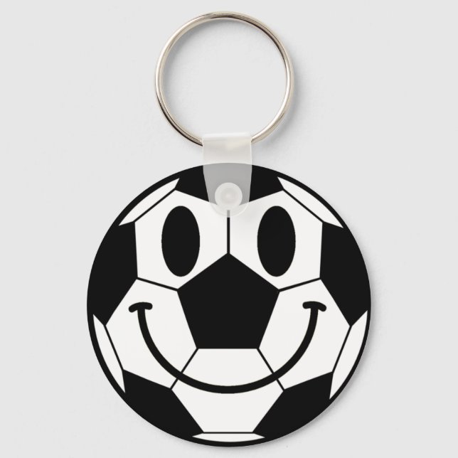 Soccer Ball Smile Face Schlüsselanhänger (Vorderseite)