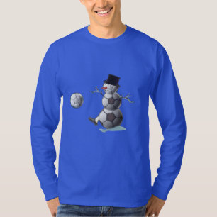 Soccer Ball Snowman T-Shirt