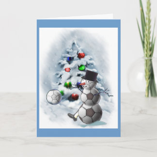 Soccer Ball Snowman Weihnachten