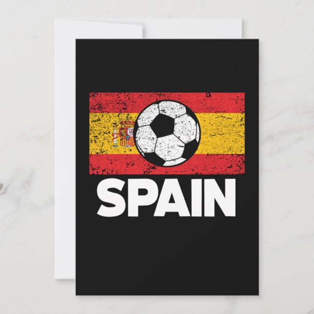 Soccer Ball Spain Flag Football Player 2021 Gift Einladung (Vorderseite)