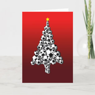 Soccer Ball Tree - Christmas/Holiday Card Feiertagskarte