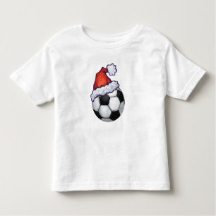 Soccer Ball Weihnachtshut Kleinkind T-shirt