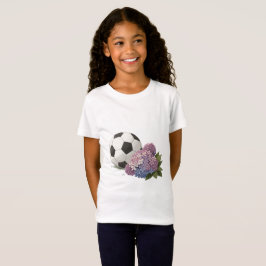 Soccer Ball with Hydrangea T-Shirt