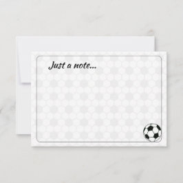 Soccer Balls Black and White Custom Just a Note Mitteilungskarte