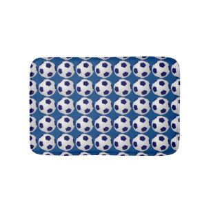 Soccer Balls Choose Your Color Plush Blue White Badematte