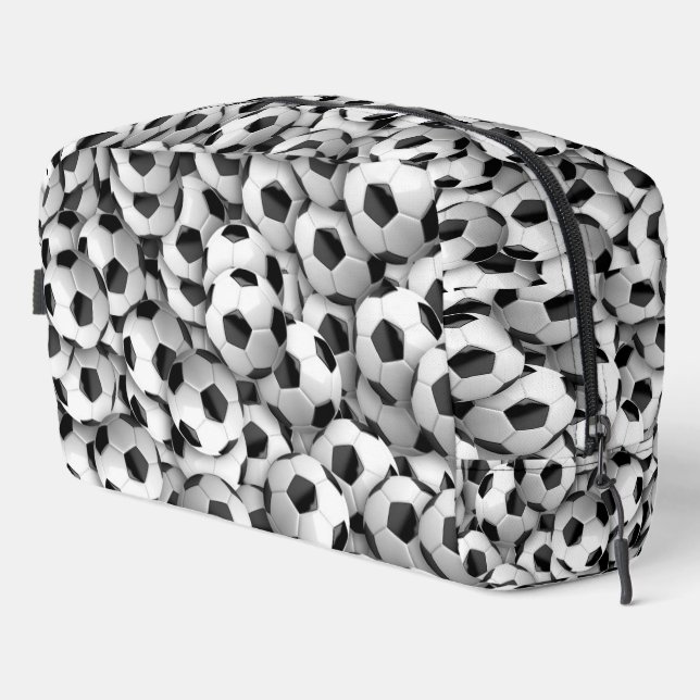 Soccer Balls Design Dopp Kit Bag Waschbeutel (Rechte Ecke)