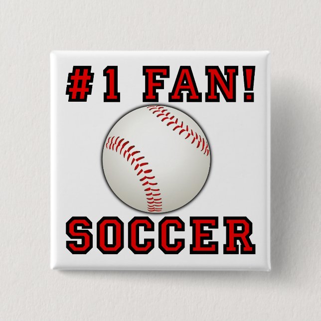 Soccer Baseball Funny Not Button Abzeichen Button (Vorderseite)