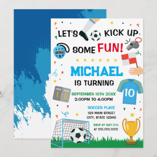 Soccer Birthday boy Invitation Einladung