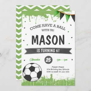 Soccer Birthday Invite Einladung