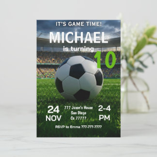 Soccer Birthday Party Invitation Einladung