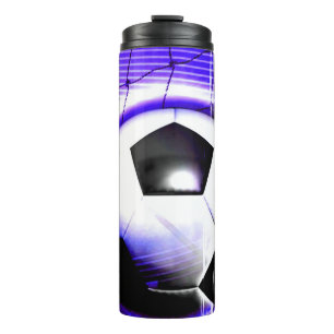 Soccer Blue Lila Coach Team Geschenk Thermosbecher