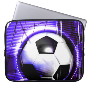 Soccer Blue Personalisieren mit Namen oder Teamnam Laptopschutzhülle