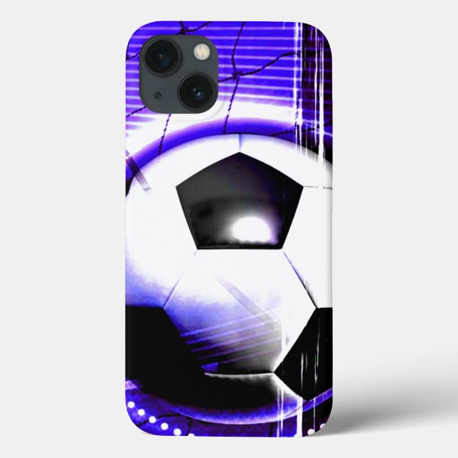 Soccer Blue Personalize mit Namen oder Teamname Case-Mate iPhone Hülle (Rückseite)