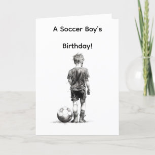 SOCCER BOY BIRTHDAY CARD DANKESKARTE