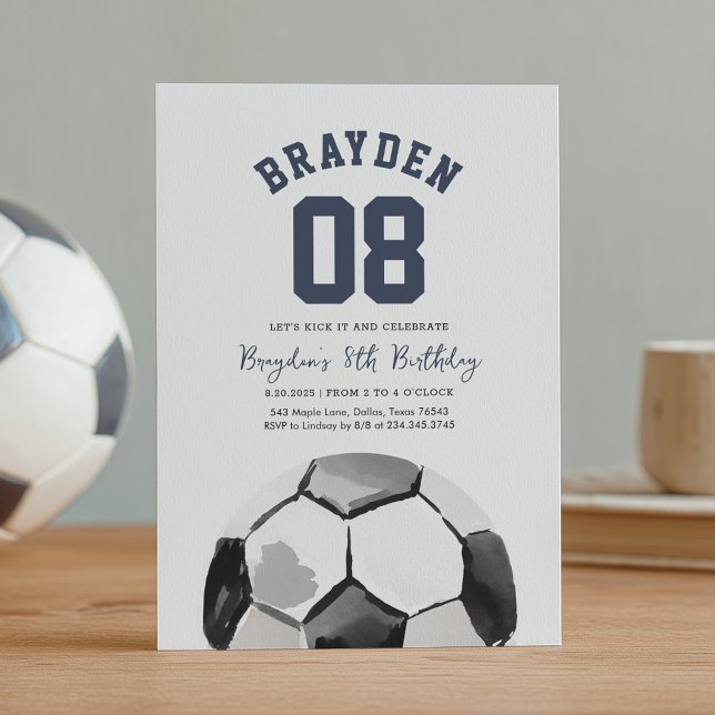 Soccer Boy Sports Birthday Invitation Einladung (Von Creator hochgeladen)