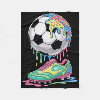 Soccer Byll Drip Ice Cream Drip Men Women Game Soc Fleecedecke