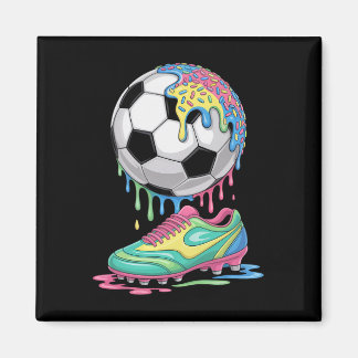 Soccer Byll Drip Ice Cream Drip Men Women Game Soc Magnet